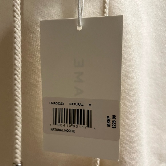 Frame Mens Natural Hoodie Medium in White - Picture 3 of 3